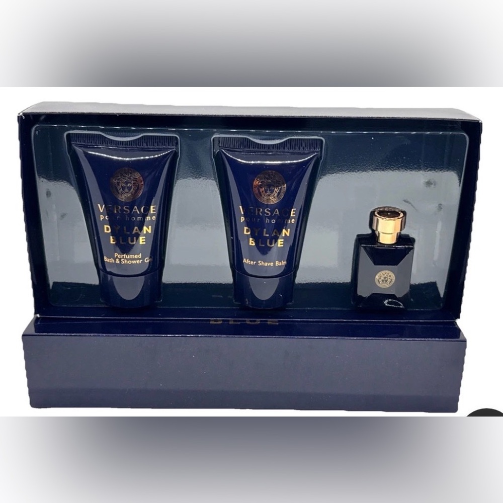 Versace Dylan Blue Set with Gold Accents